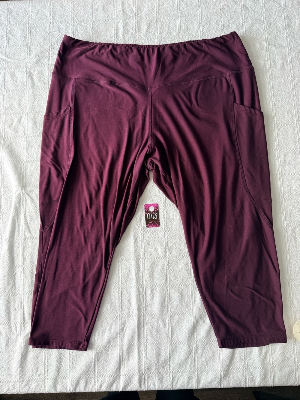 NYL Burgundy Active Capri Leggings